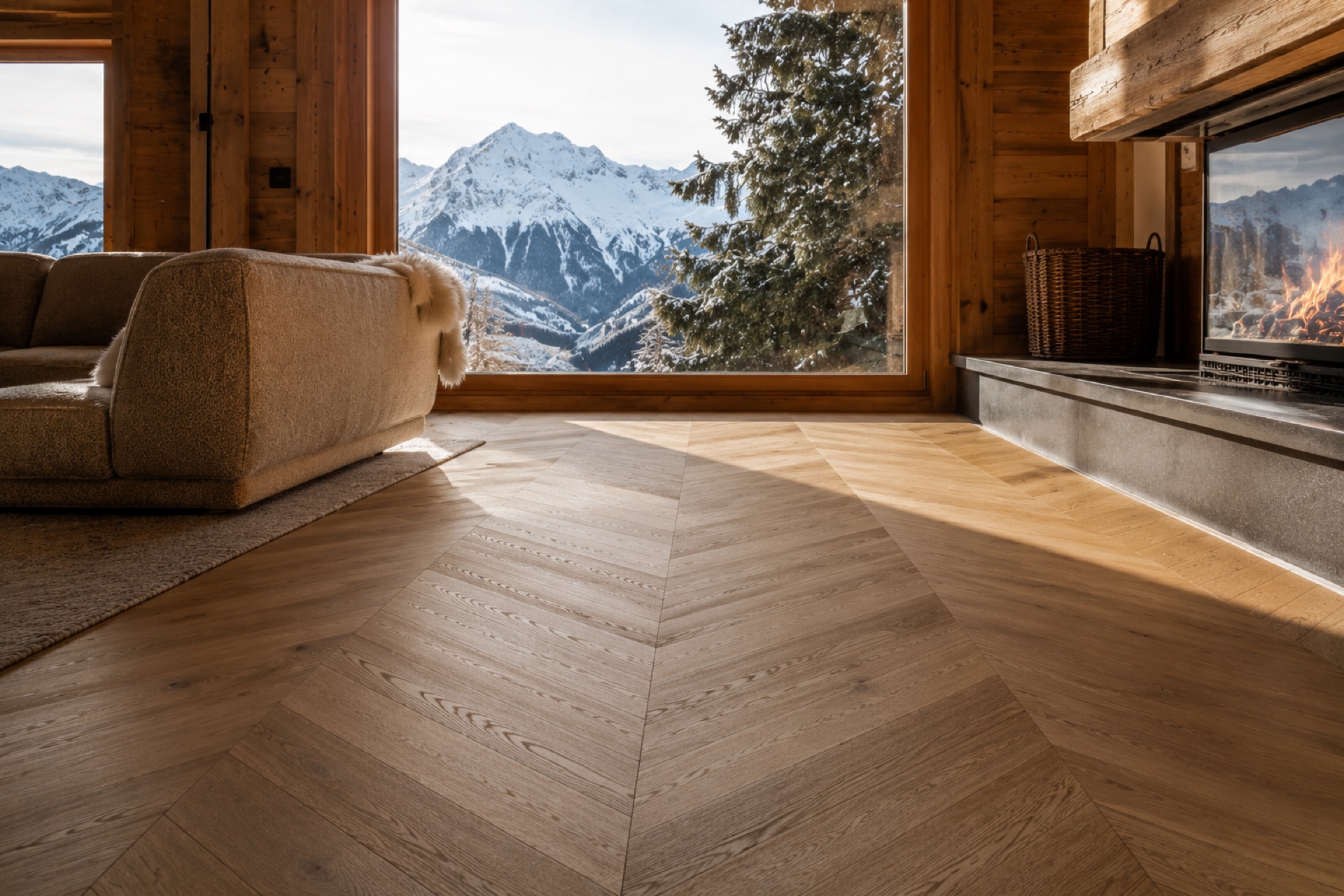 Parquet posé à Megève