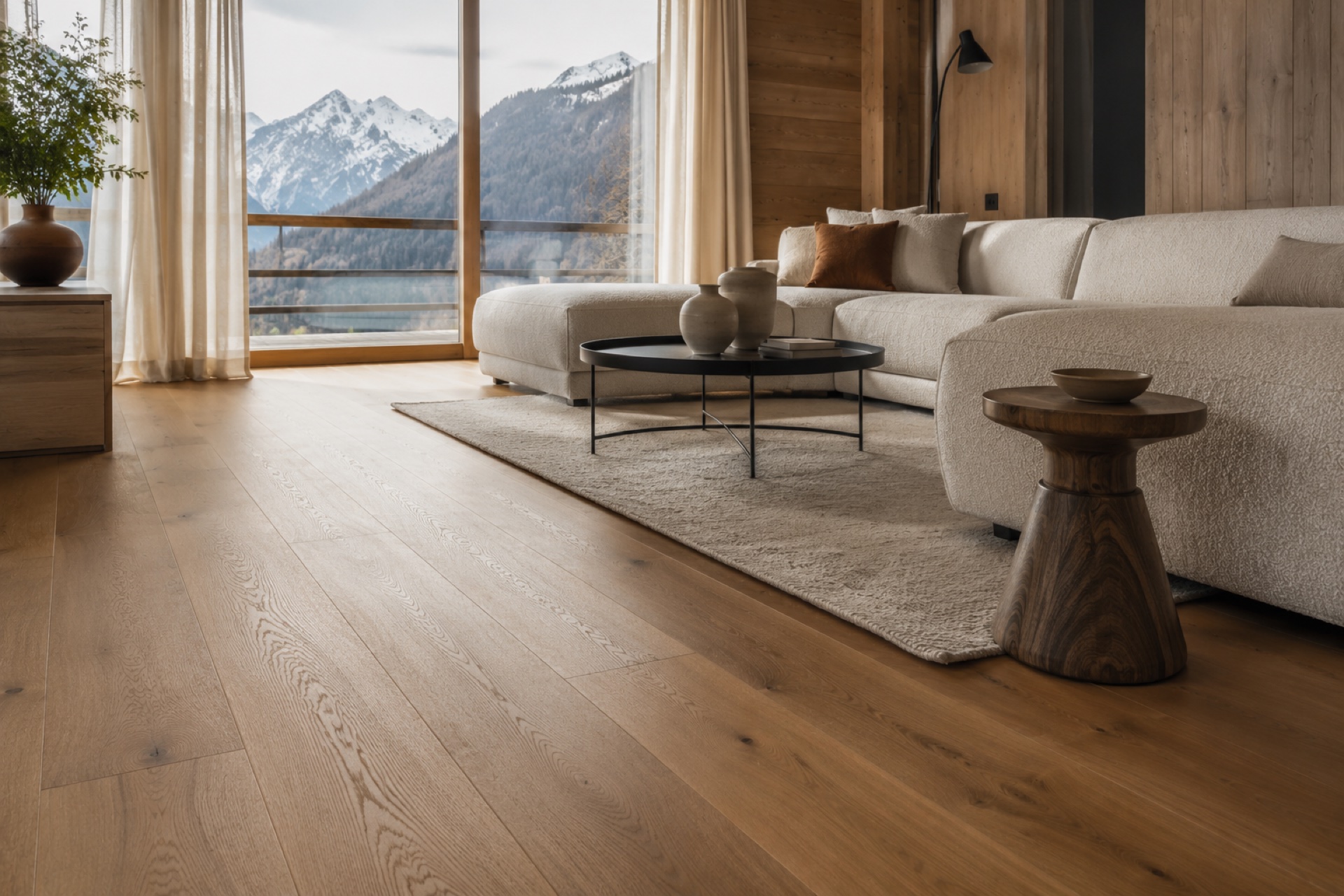 Parquet posé à La Clusaz